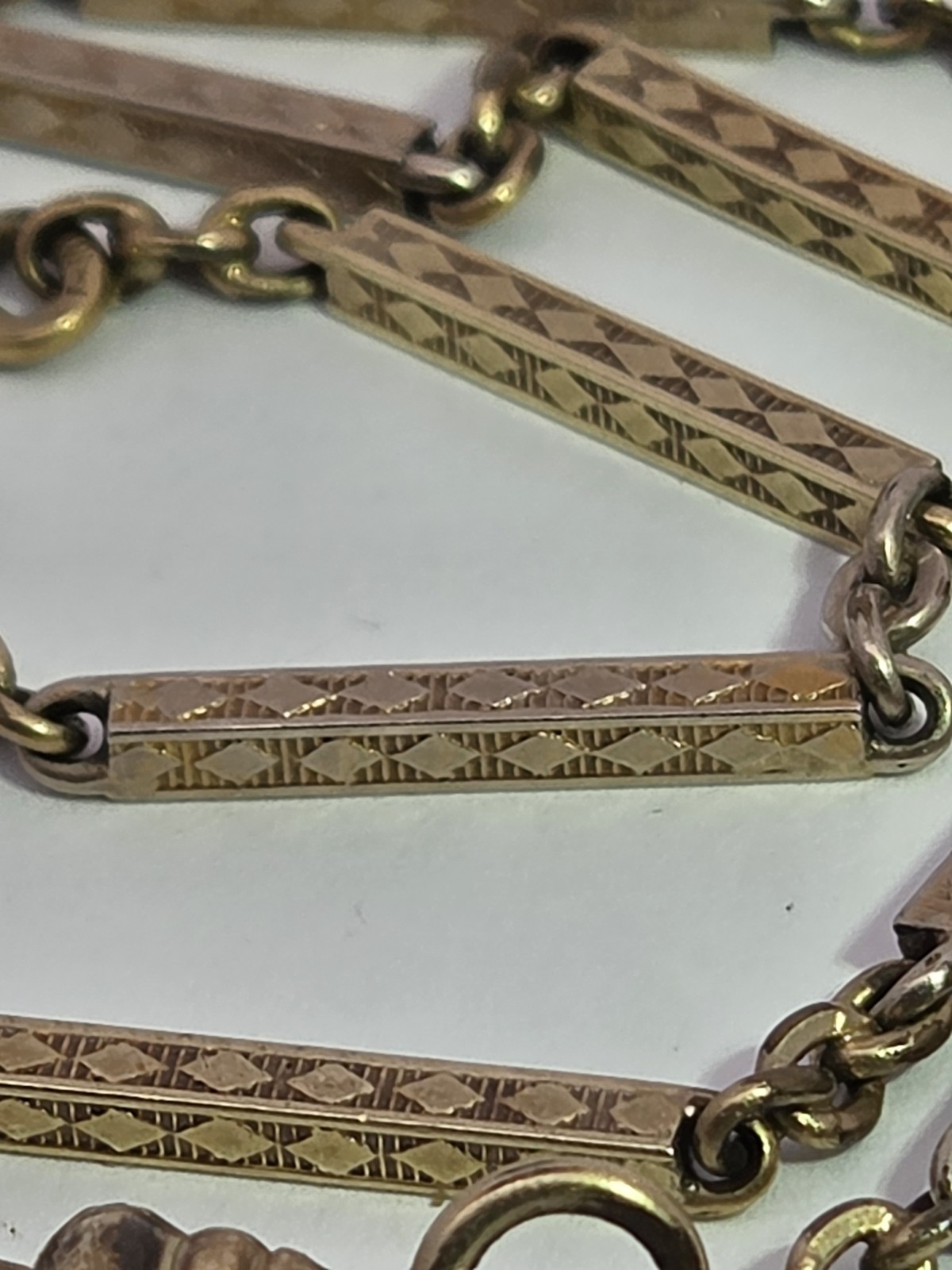 Vintage Antique Art Deco Gold Filled 13″ Fancy Link Pocket Watch Fob Chain