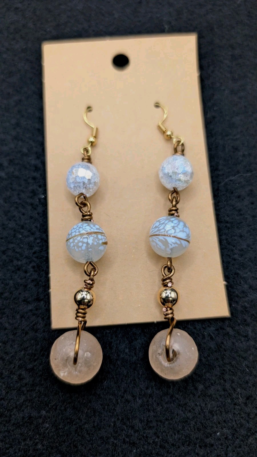 Women’s Artisan Stylish Boho Mixed Beaded Drop Dangly Hook Earrings 🤍🤎🩶💛🩷