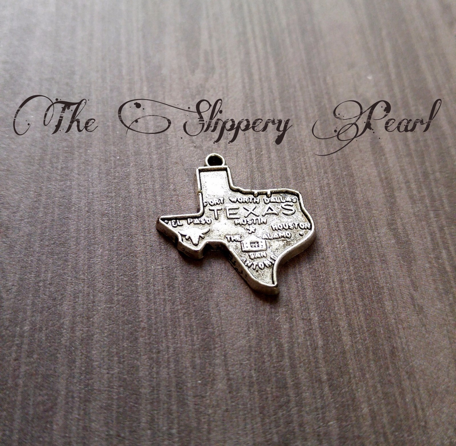 2 Texas Charms Pendants State of Texas Highly Detailed Lone Star State Silver