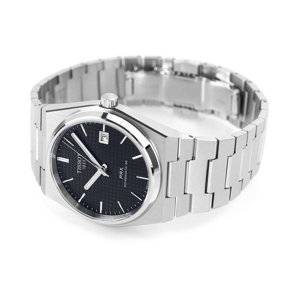 Unused TISSOT PRX T137.407.11.051.00 Black Powermatic 80 Men Watch in Box