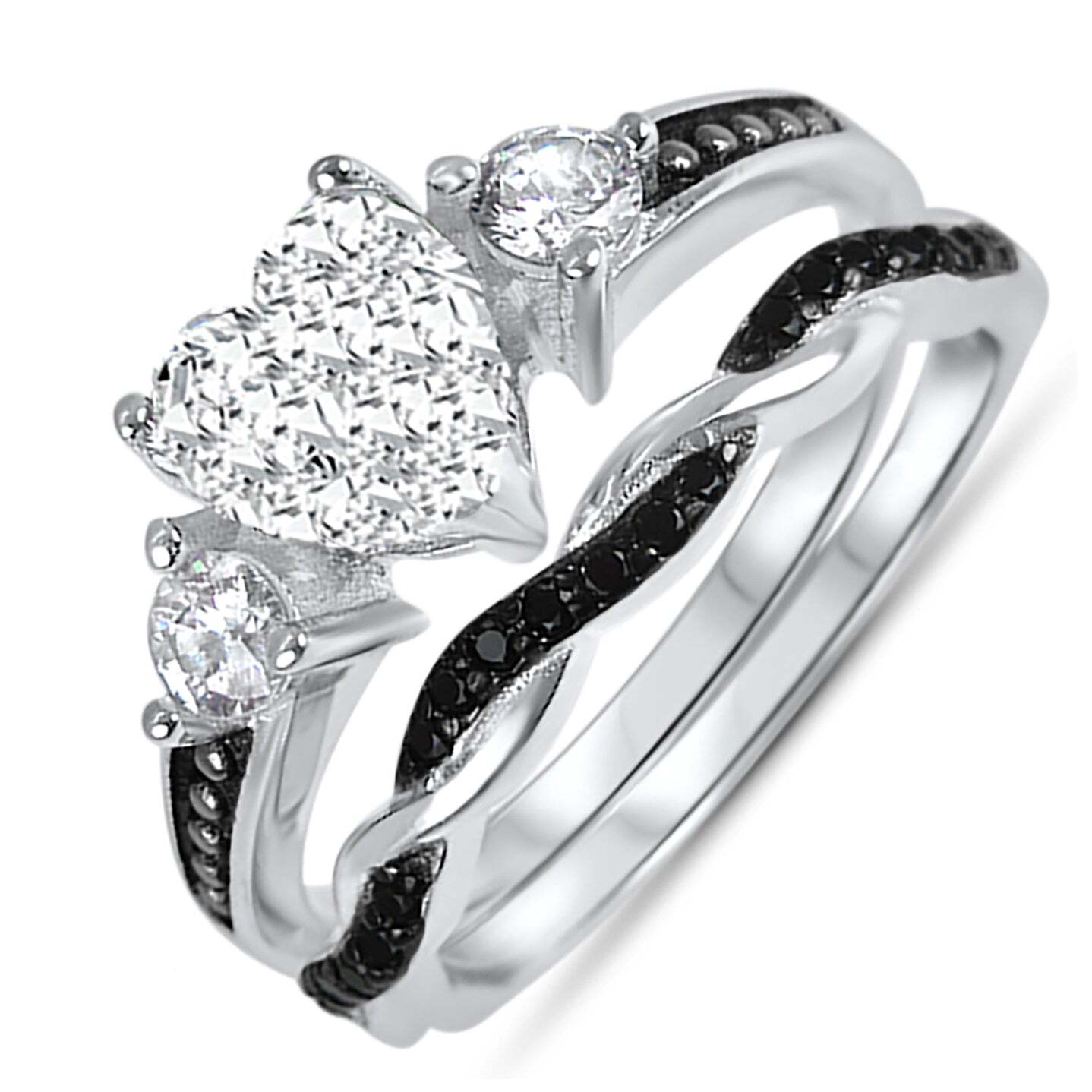 His and Her Wedding Rings Set