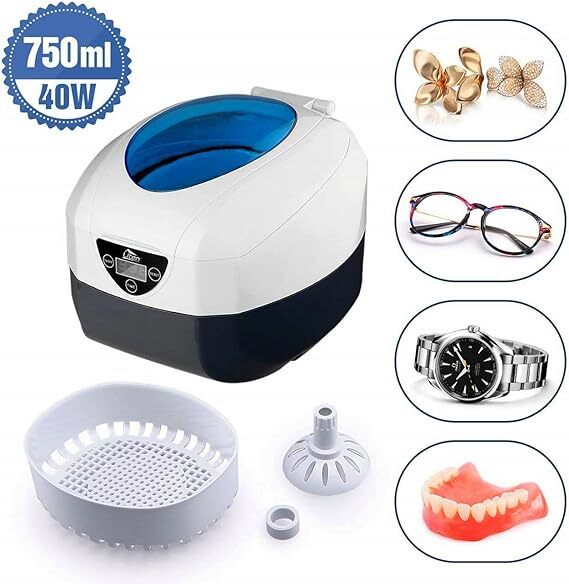 Ultrasonic Jewelry Cleaner Denture Glasses Watch Ring Bath Tank Cleaning Machine