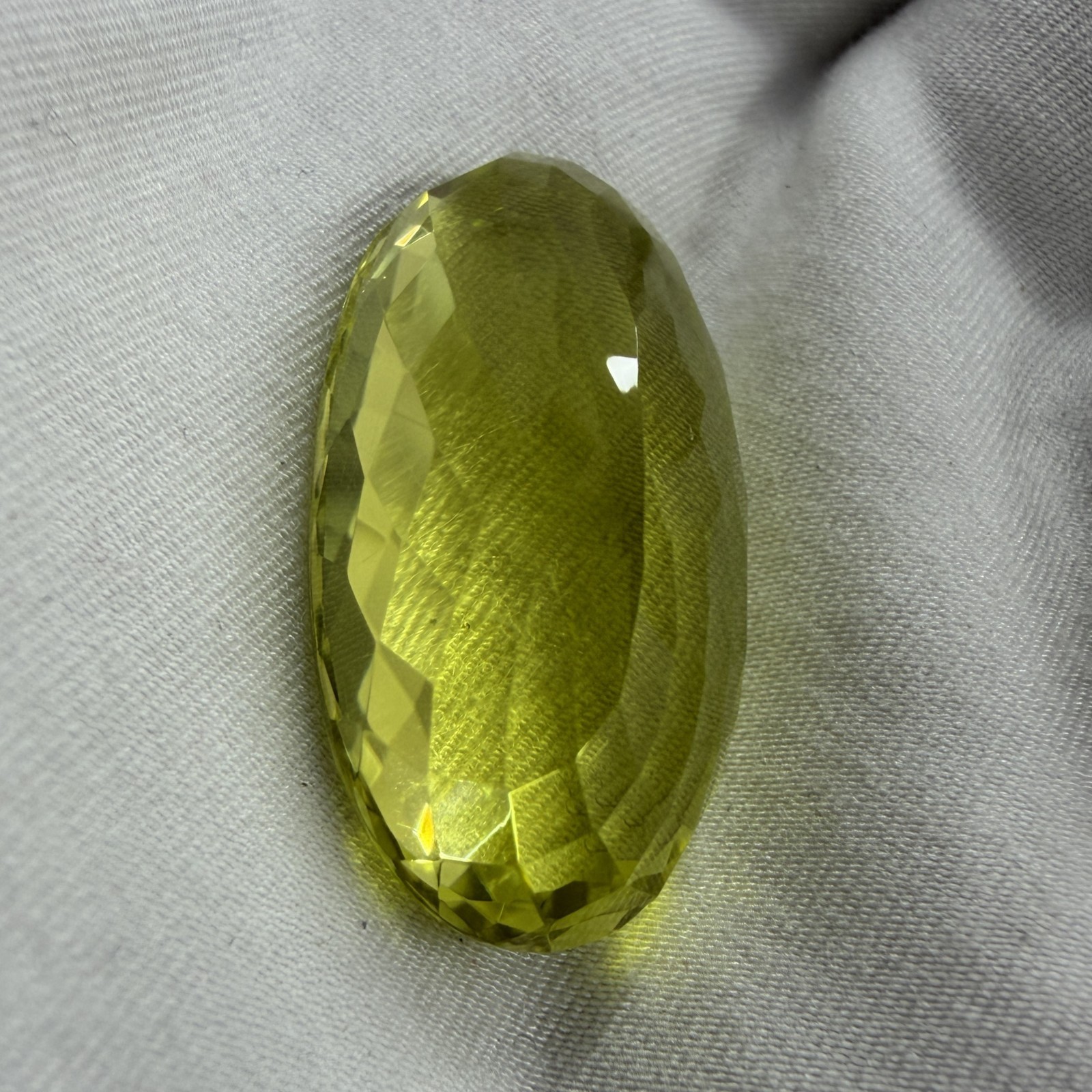 100% Natural Lemon Topaz Oval Cut Loose Gemstone, Weight: 33.90 Carats