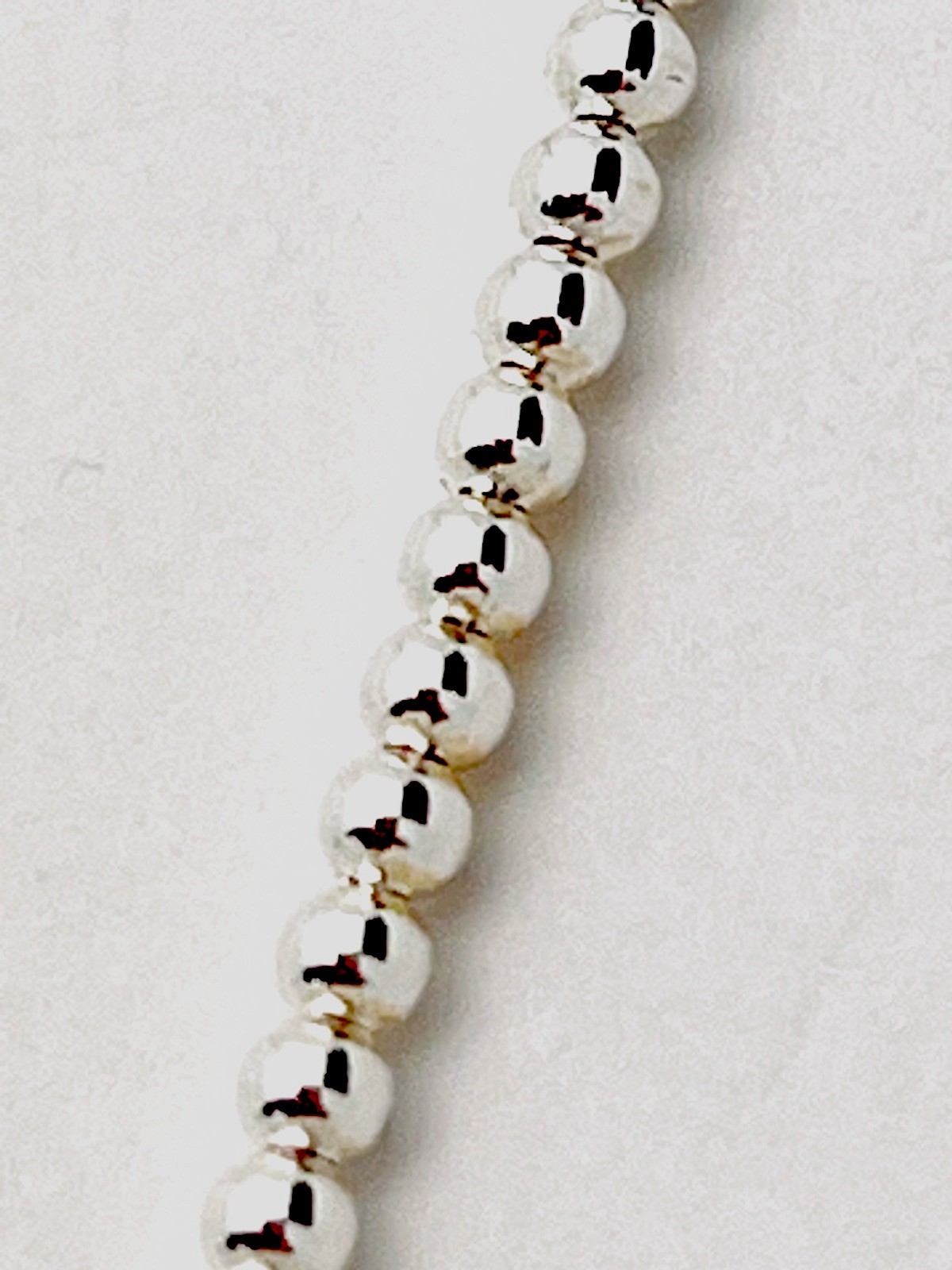 Sterling Silver 925 6.3 Gram Ball Link Necklace 18”