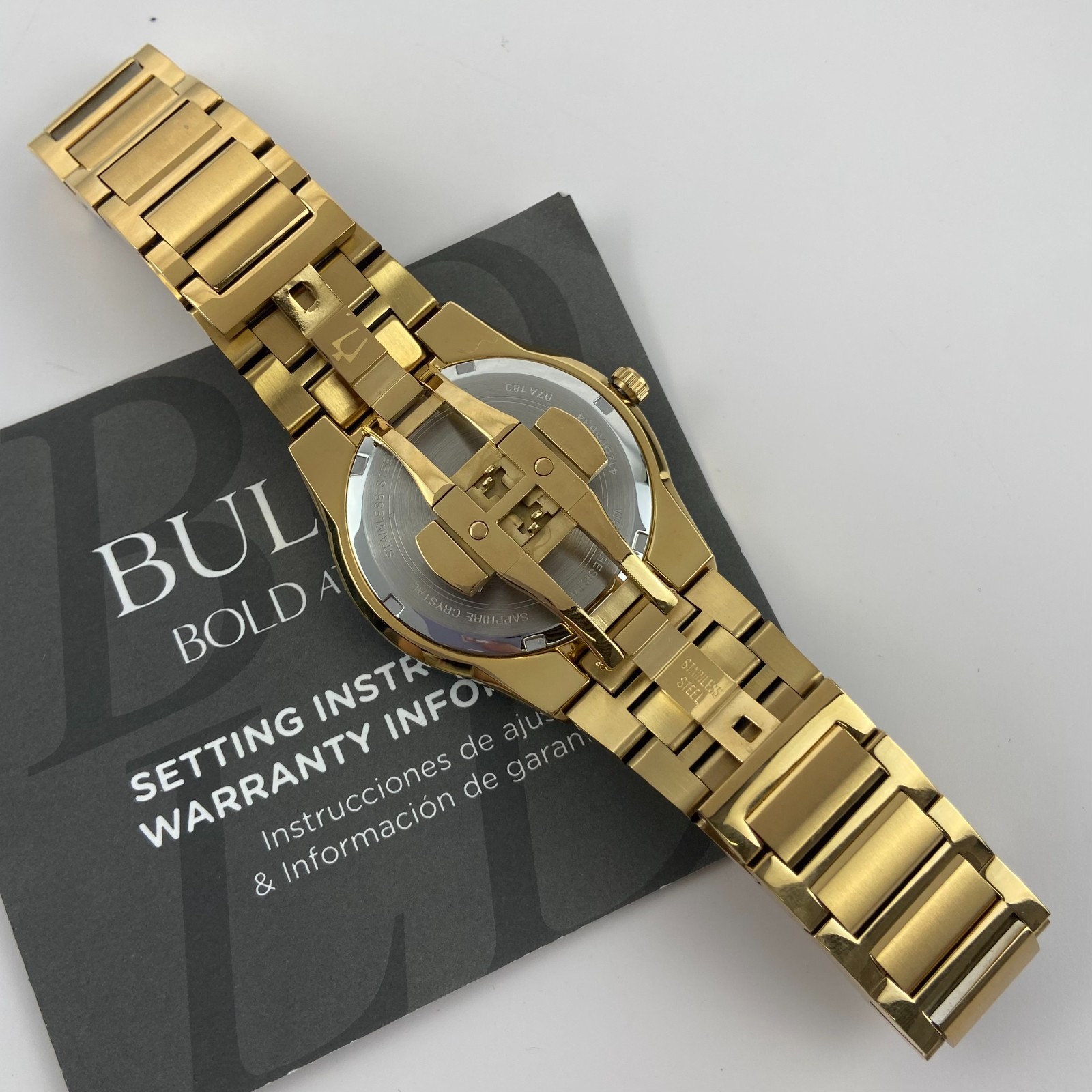 Bulova Millennia 97A183 Men’s Quartz Watch Black Dial Gold-Tone Stainless Steel