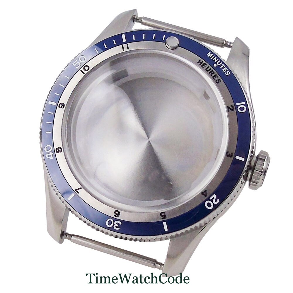 40mm Double Bow Sapphire Crystal Watch Case Fit NH35 NH36 NH38 PT5000 20ATM 316L