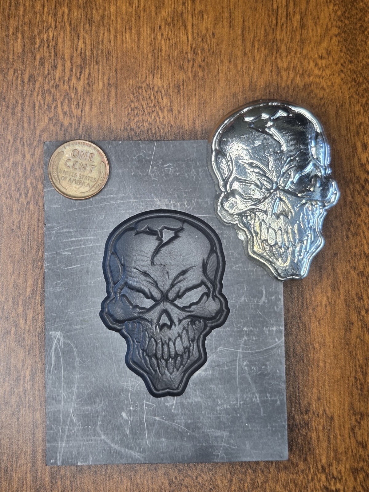 Angry Skull Graphite Ingot Mold for Gold Silver Copper Melting Casting Refining
