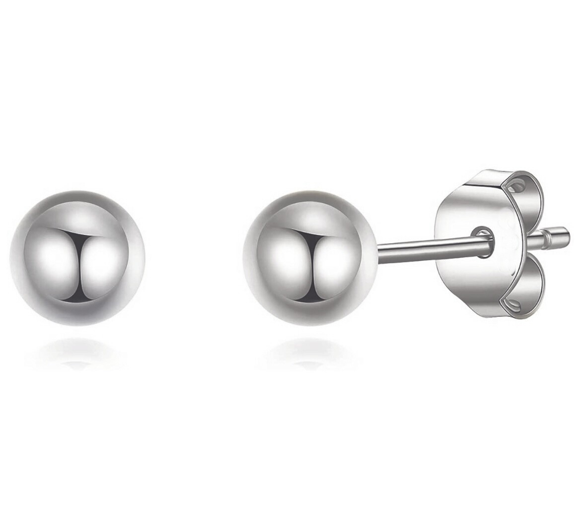 2 Pairs Sterling Silver Small Huggie Hoop Earrings And Studs for Women Girls Set