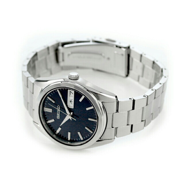 SEIKO SELECTION S SBTH009 Stainless Steel Day Date Quartz Watch Blue Dial 37.4mm