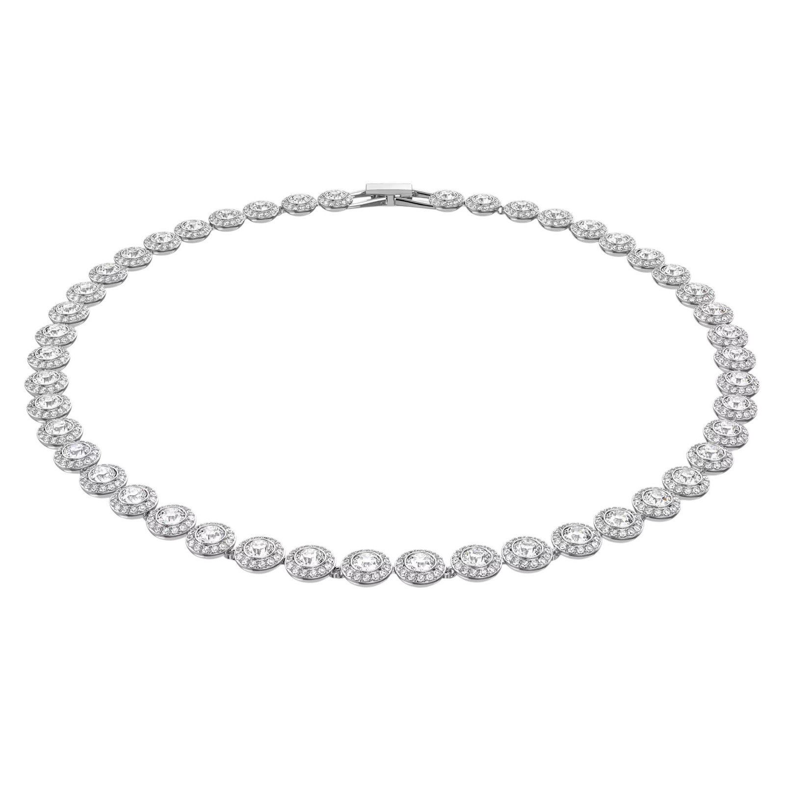 Swarovski Una Angelic 5117703 All-Around Crystal White Rhodium-Plated Necklace