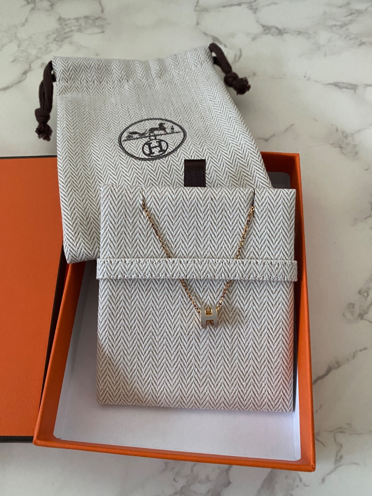 New Authentic Hermes Mini Pop H Pendant Necklace Accessory Jewellery Jewelry