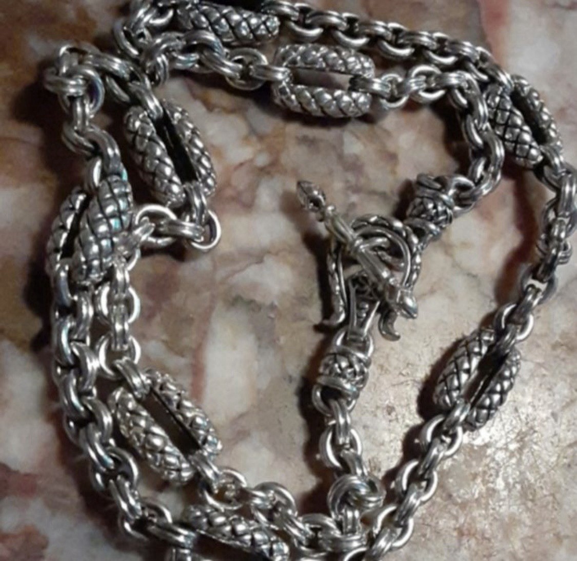 Authentic Scott Kay Sterling Silver Station Necklace – Designer Jewelry 16”