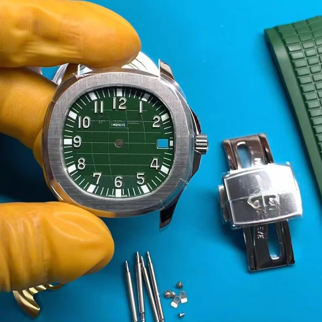 DIY Watch Part Kit for Aquanaut 2824 40mm Stainless Steel Case+Dial+Hands+Band