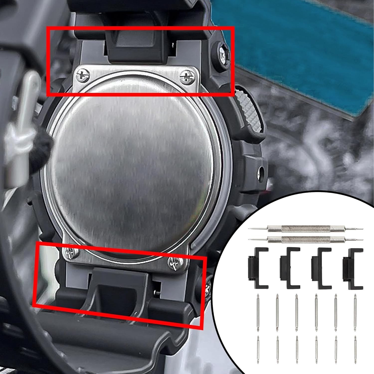 16mm to 22mm Watch Band Connection Adapter Replacement for G Shock GA-110/100…