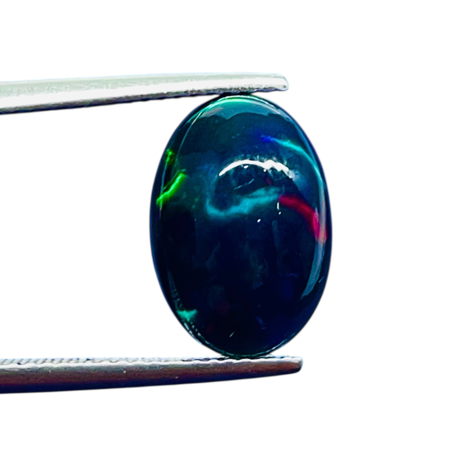 3.34 Cts Natural Ethiopian Black Opal 13.5×9.5mm Oval Cabochon Loose Gemstone