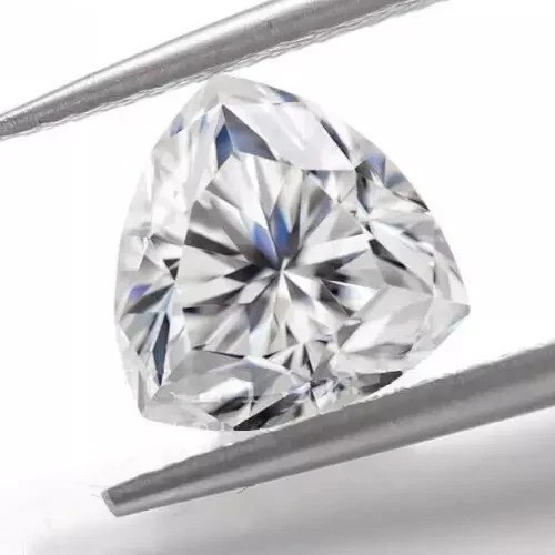 3.05 Ct Loose Moissanite Trillion Cut 10.00 MM D Color, IF Clarity Certified