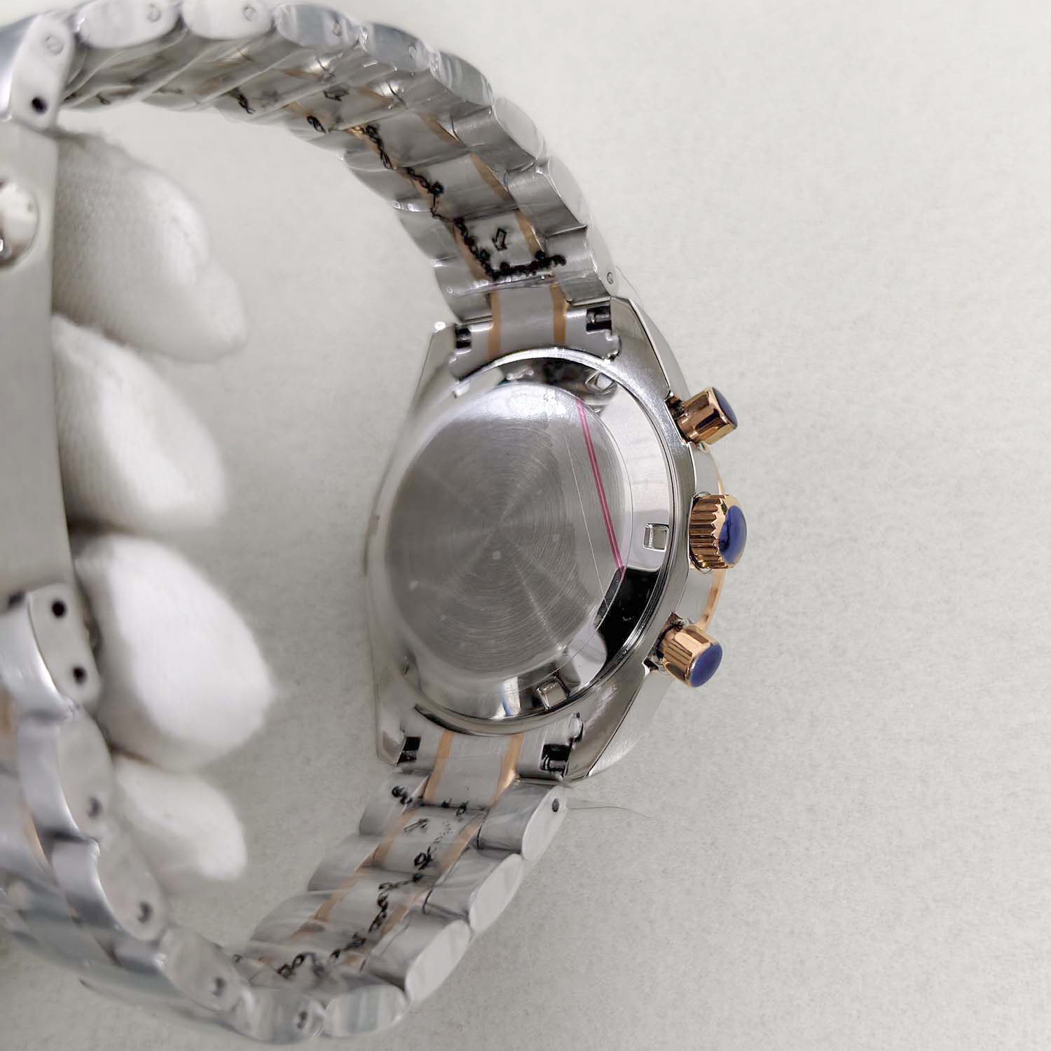 40mm Solid Back Stainless Steel Watch Case + Bracelet For VK63 Vk64 Chronograph