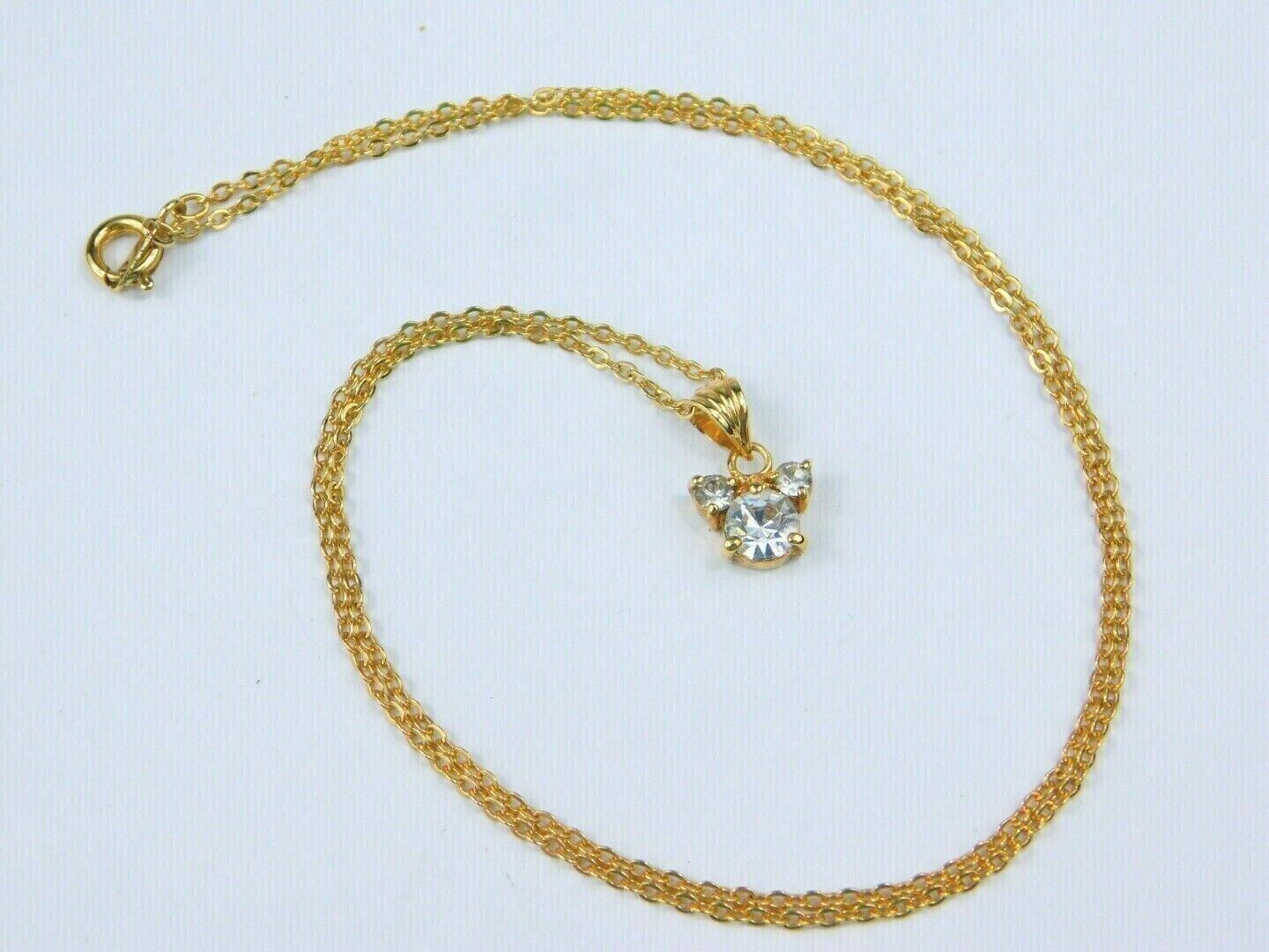 2Ct Round Lab-Created Diamond Mickey Mouse Pendant 14K Yellow Gold Plated Silver