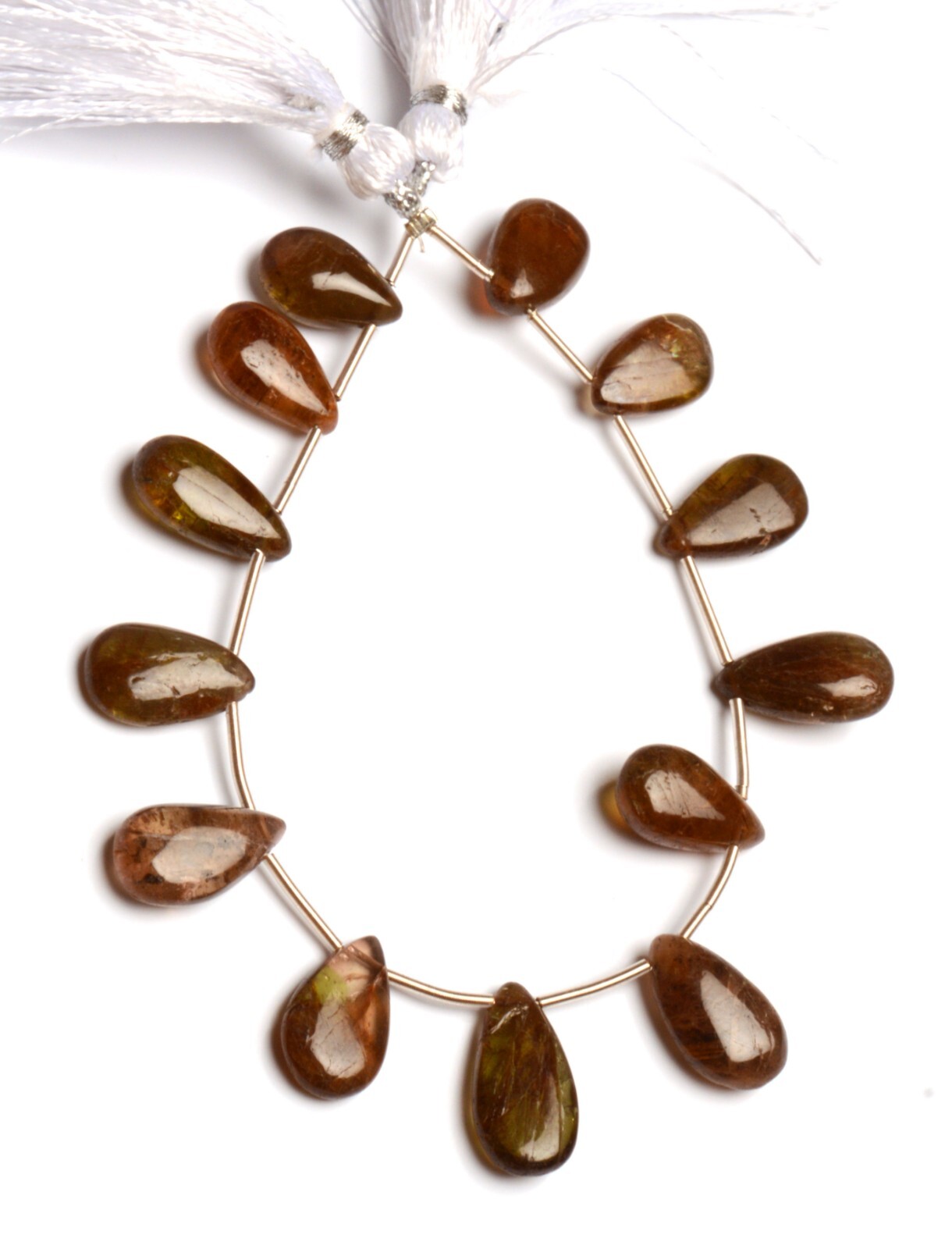 Natural Andalusite Gems 13×7 to 16×8 mm Size Smooth Pear Shape Beads 6.5″ Strand