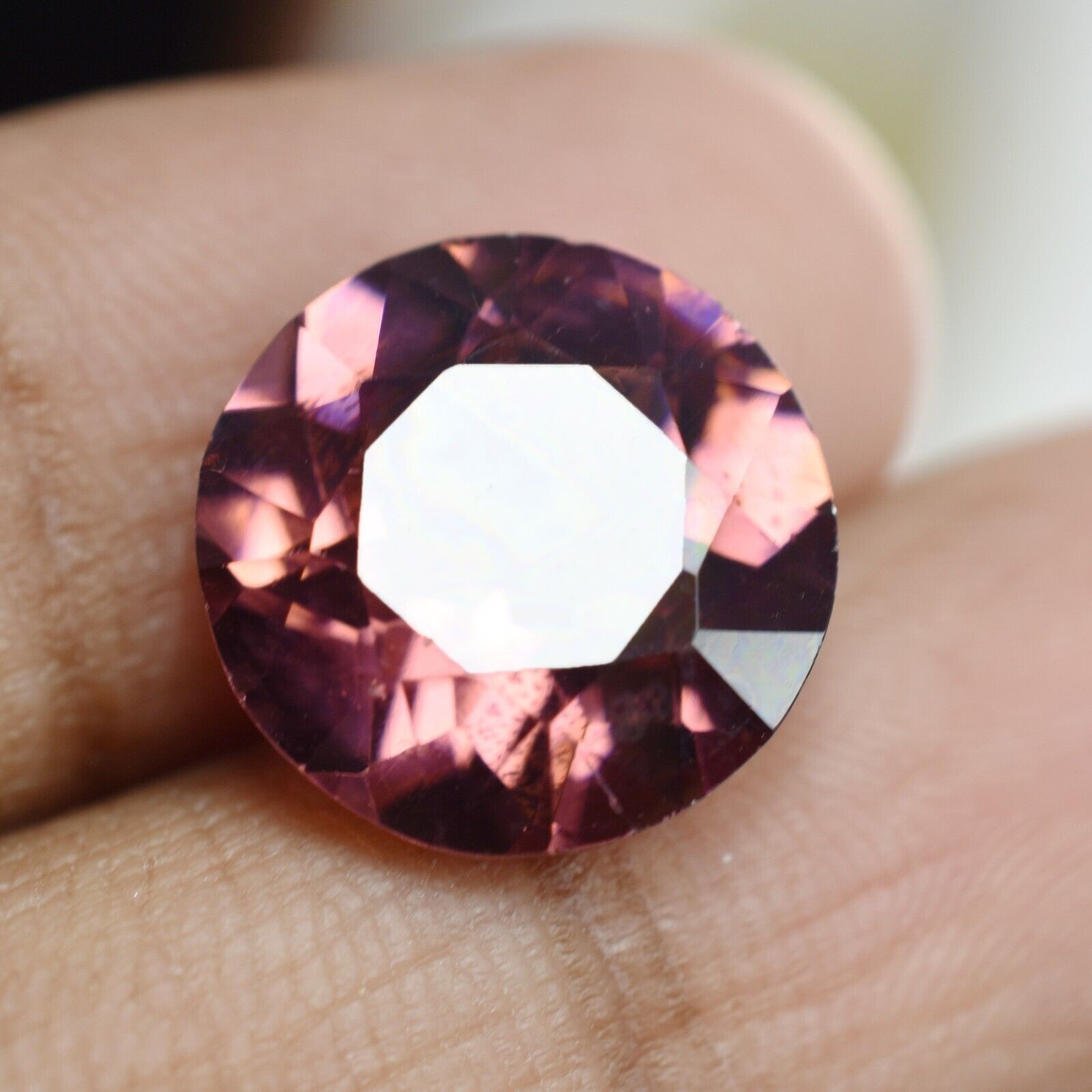 8.30 Ct Natural Padparadscha sapphire Round Shape CERTIFIED Loose Gemstone
