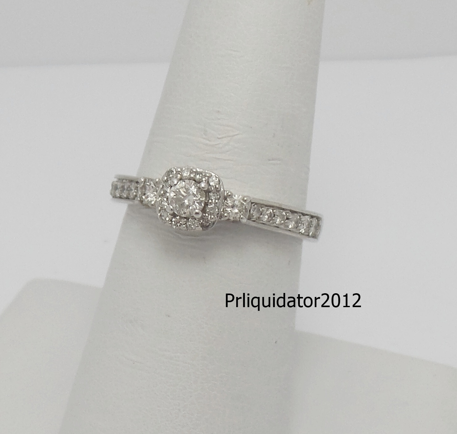 1/2CT Natural Diamond Anniversary Engagement Wedding Bridal Ring 10K White Gold