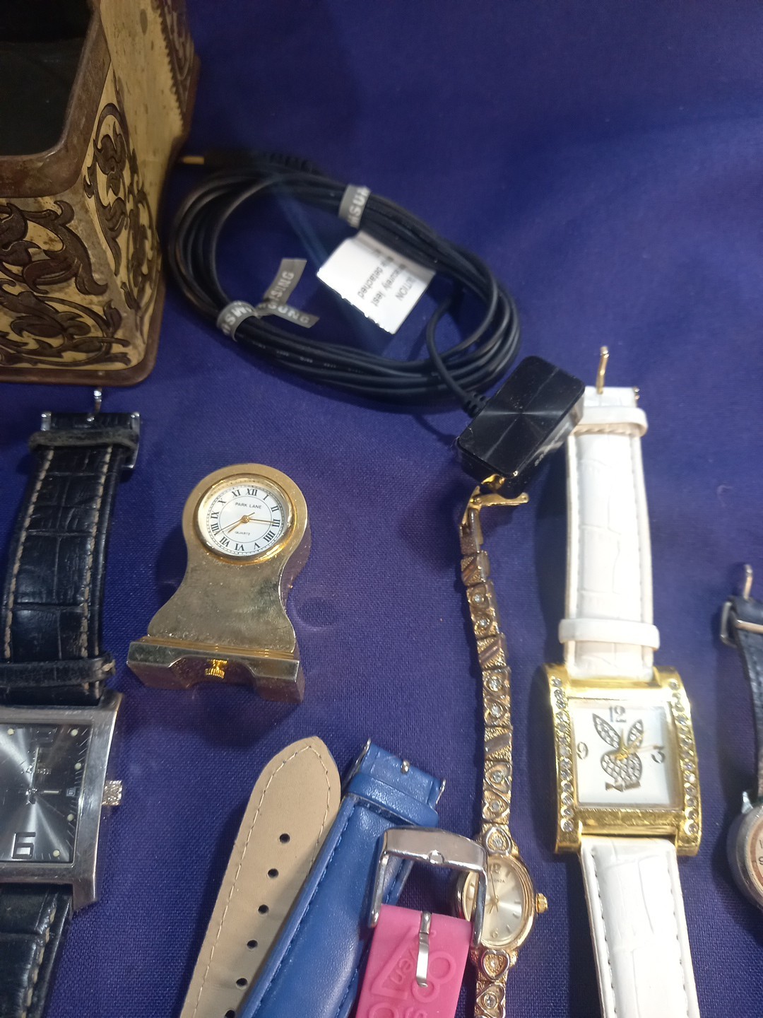 Vintage Tin With Watches Etc Joblot