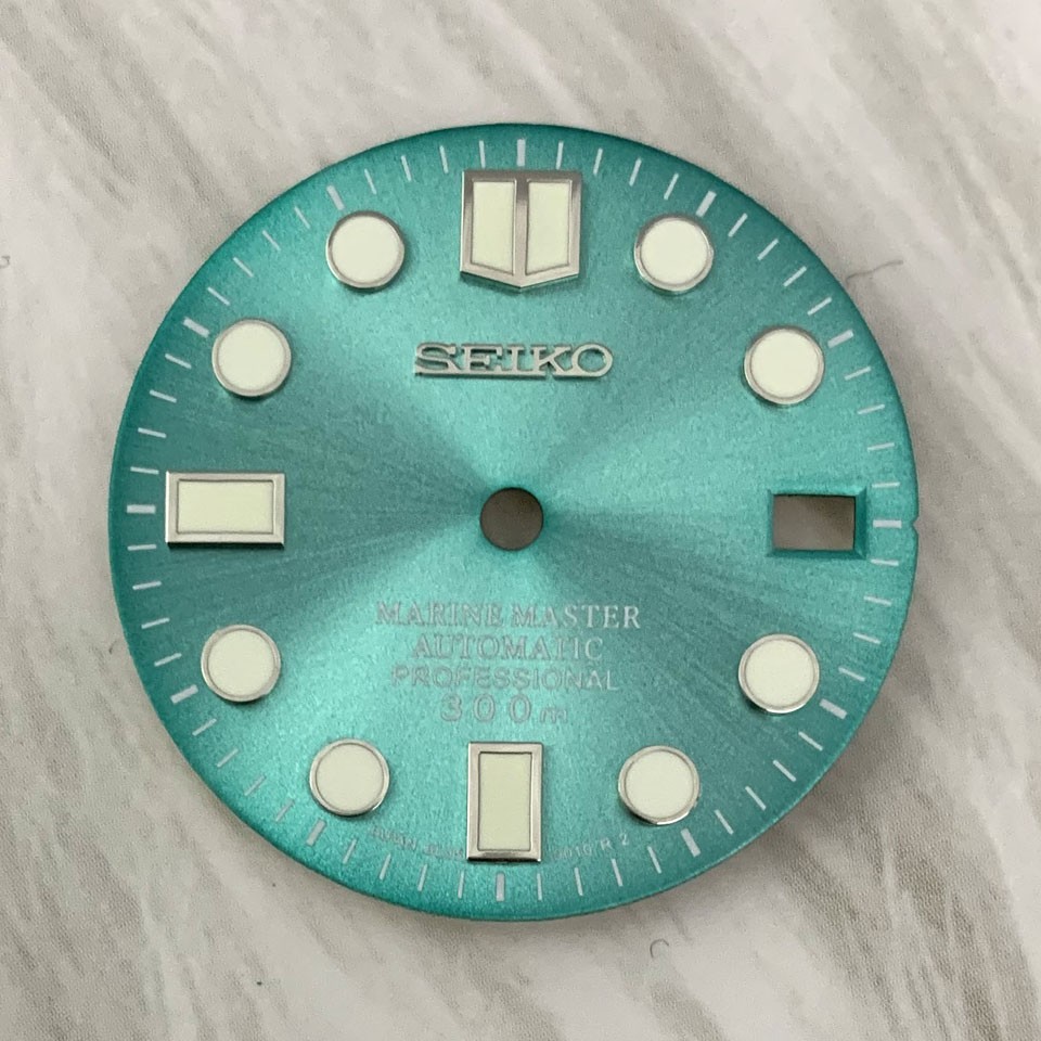 28.5mm Watch Dial Green Luminous Date Fit NH35 NH36 NH38 Movement
