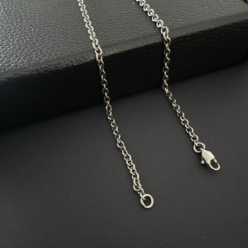 New Pure Titanium Necklace O-Chain Width 3mm Anti Allergic Fashion Easy To Match