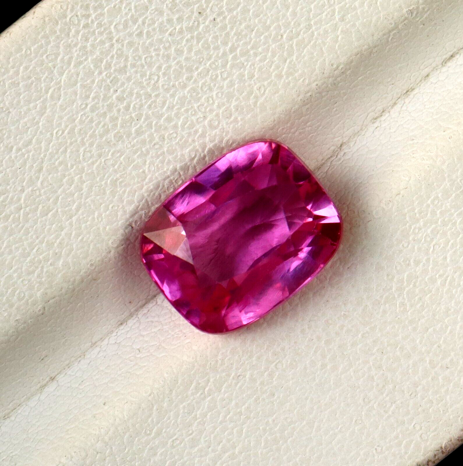 Pink Spinel 7.55 Ct Certified Loose Gemstone Best Offer Gift Cushion Cut Natural