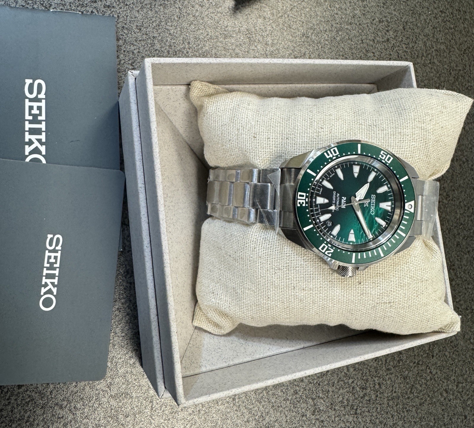 Seiko Prospex Sea Samurai PADI Divers Green Dial Special Edition Watch SRPL13