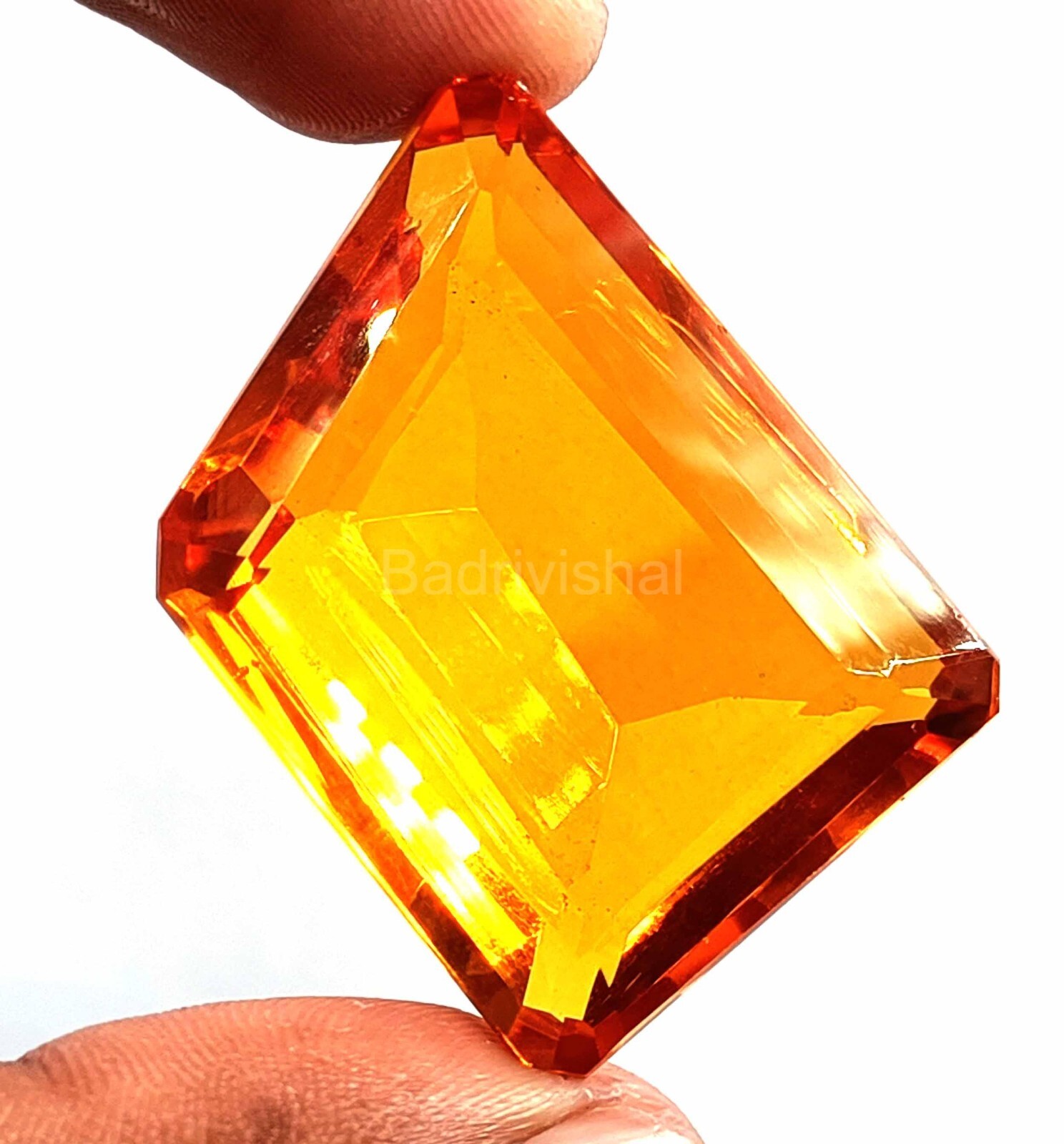 105 Ct IGL Certified Yellow Citrine Brazil Fancy Cut Loose Gemstone EUW