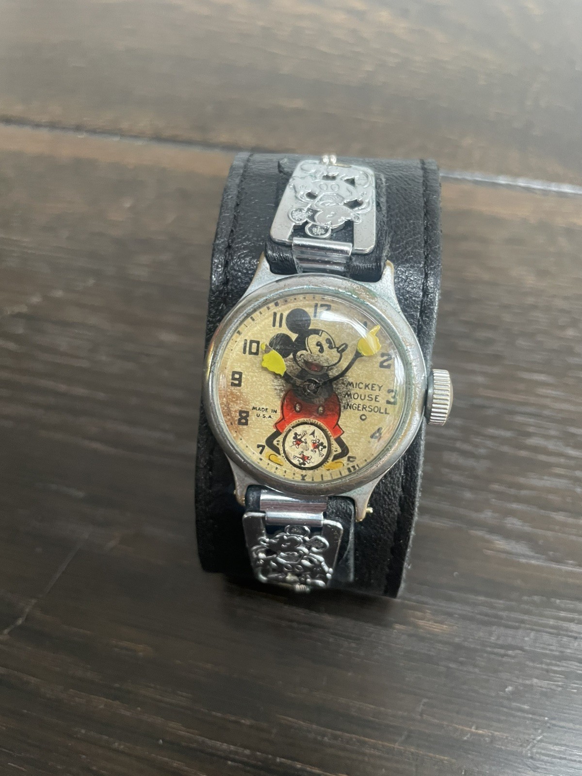 Original 1930’s Ingersoll Mickey Mouse Wrist Watch – Working/For Restoration