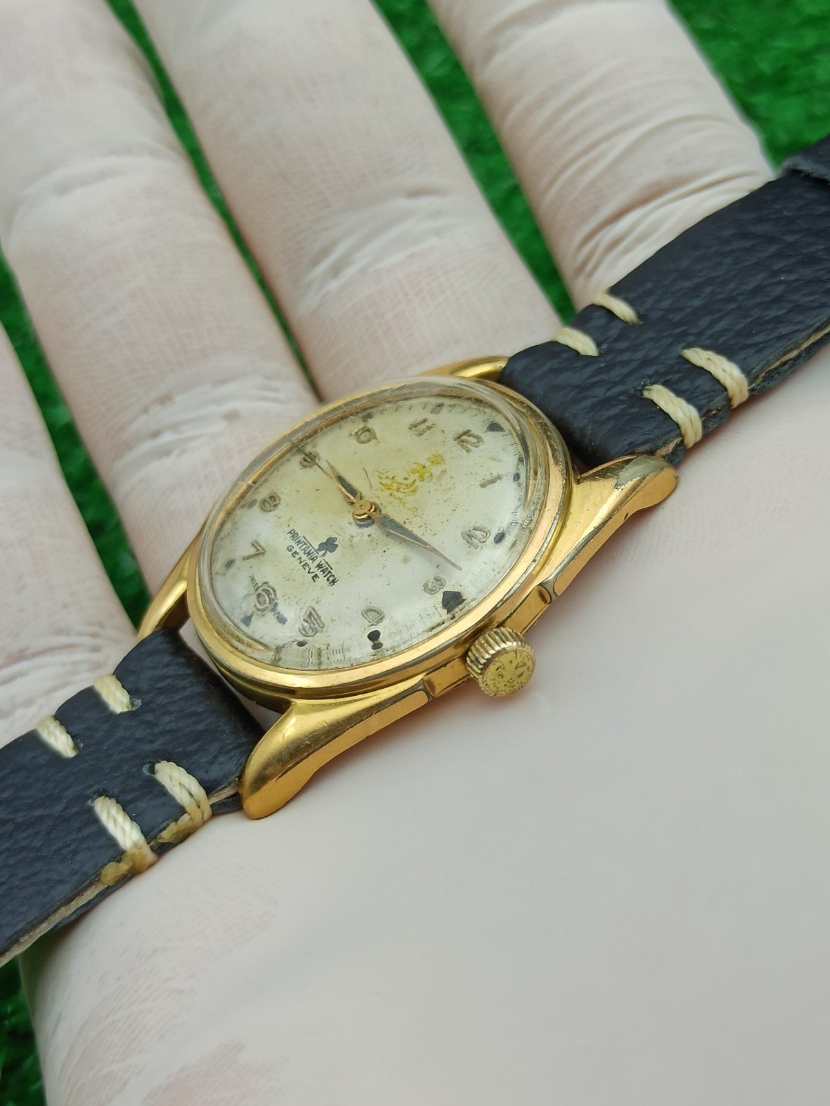 Rare Vintage Printania Geneve Saudi Arabia Royal Gift King Abdulaziz Swiss Watch