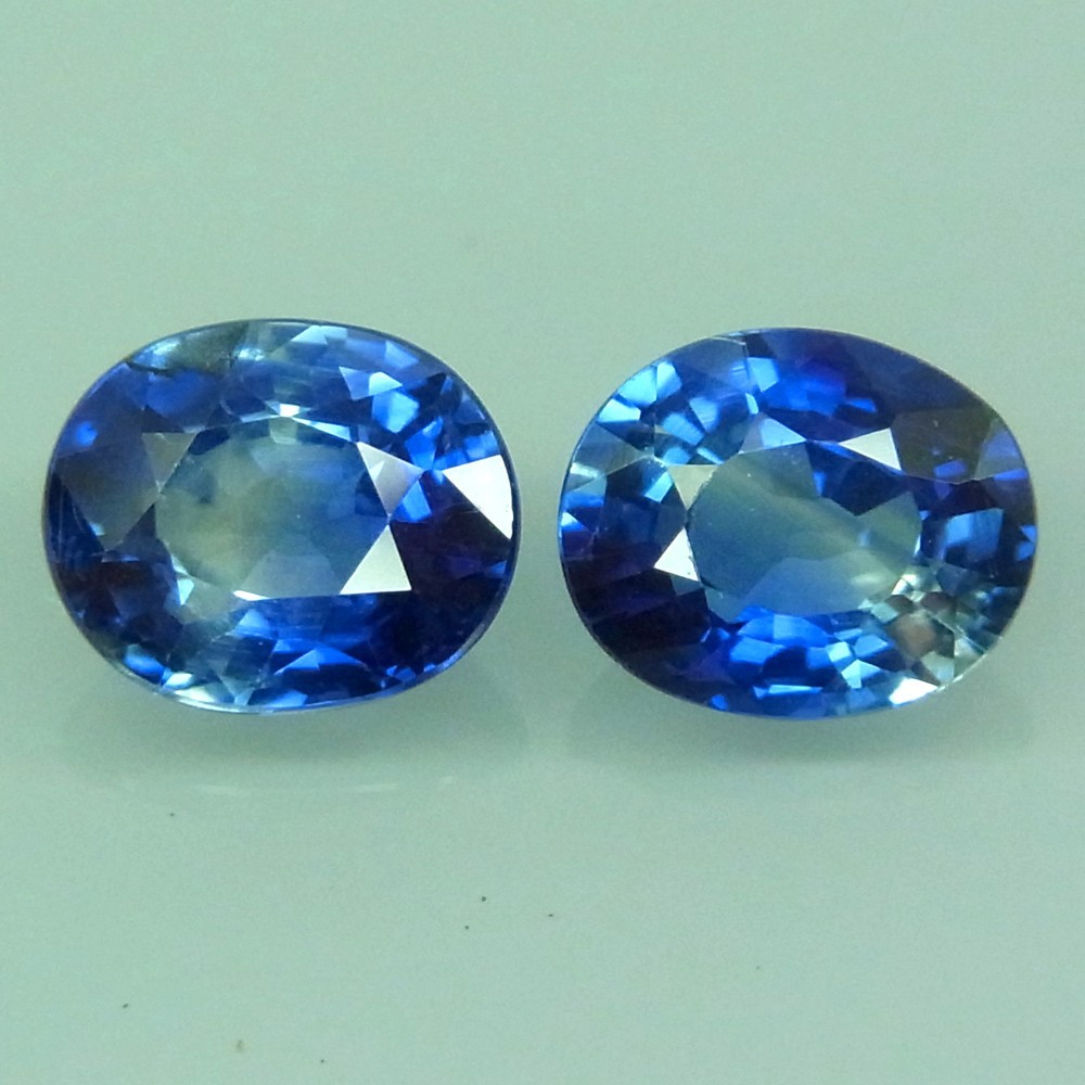 1.85CT.TWINKLINK PAIR! 100%NATURAL RICH CORNFLOWER BLUE SAPPHIRE CEYLON CS/6X5MM