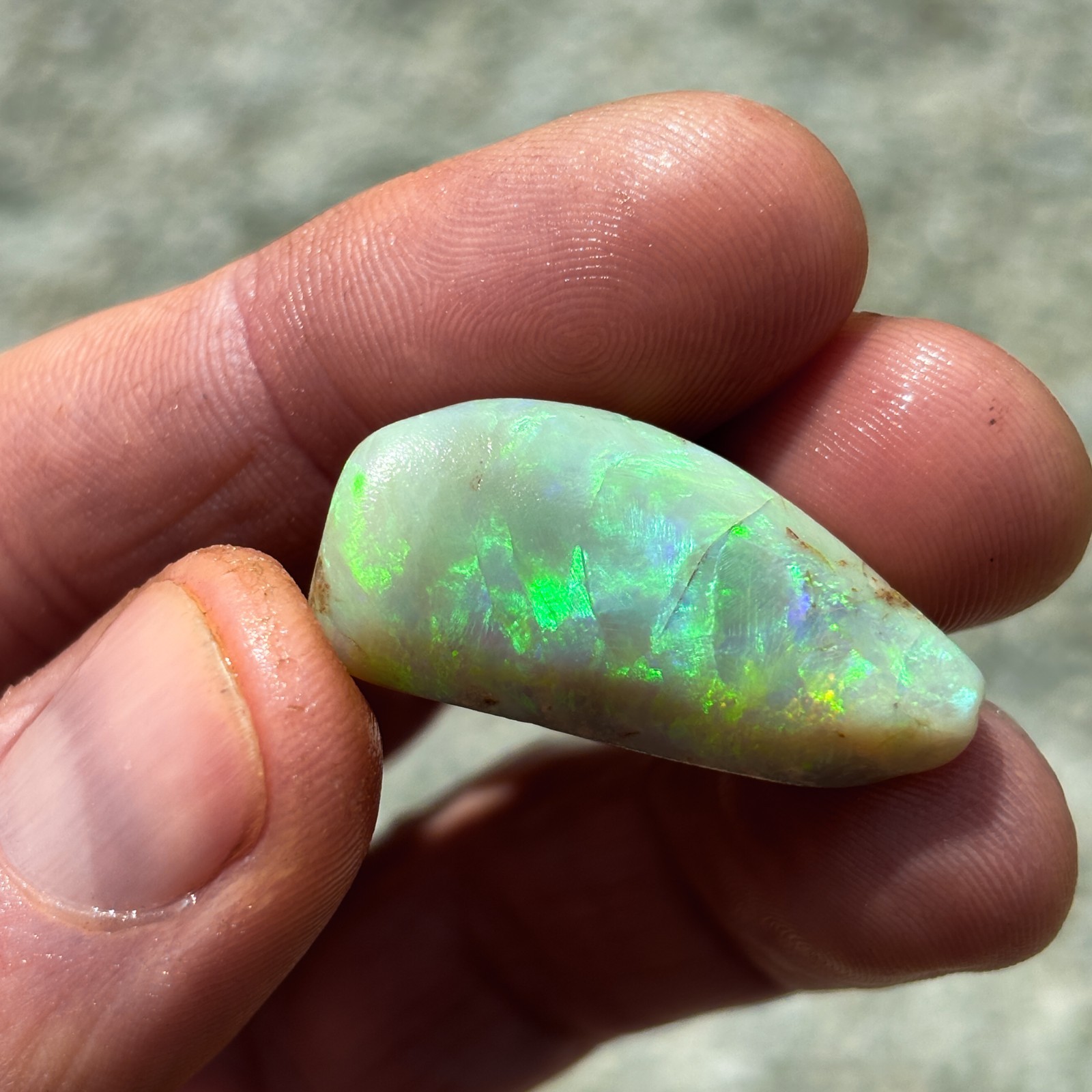 39 carat Lightning Ridge Australian Rough Opal Green Blue – EO-255 Opal UK