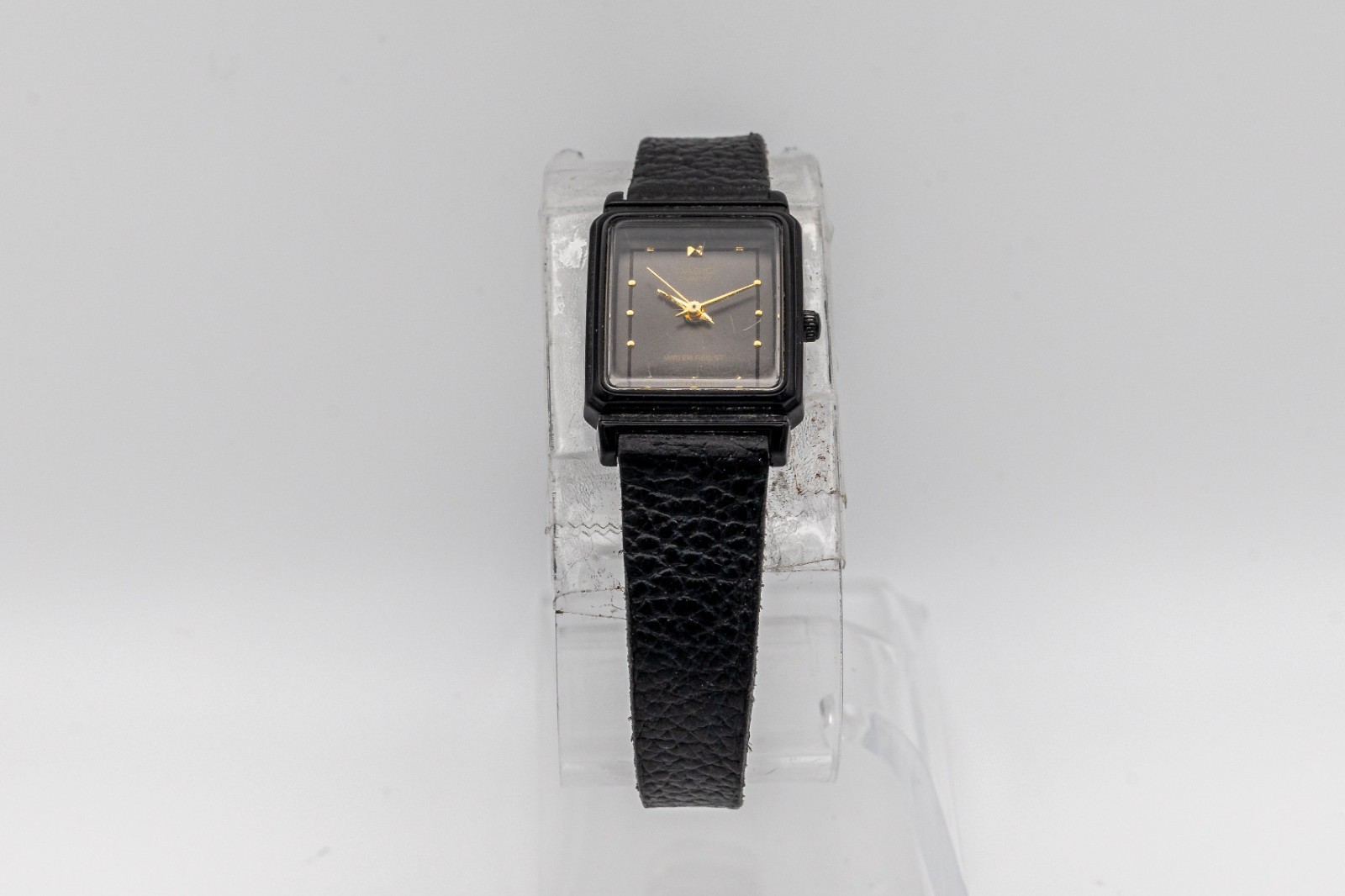 Vintage Casio LQ-64 Quartz Black Tank Dress Ladies Watch Module 359 – Running