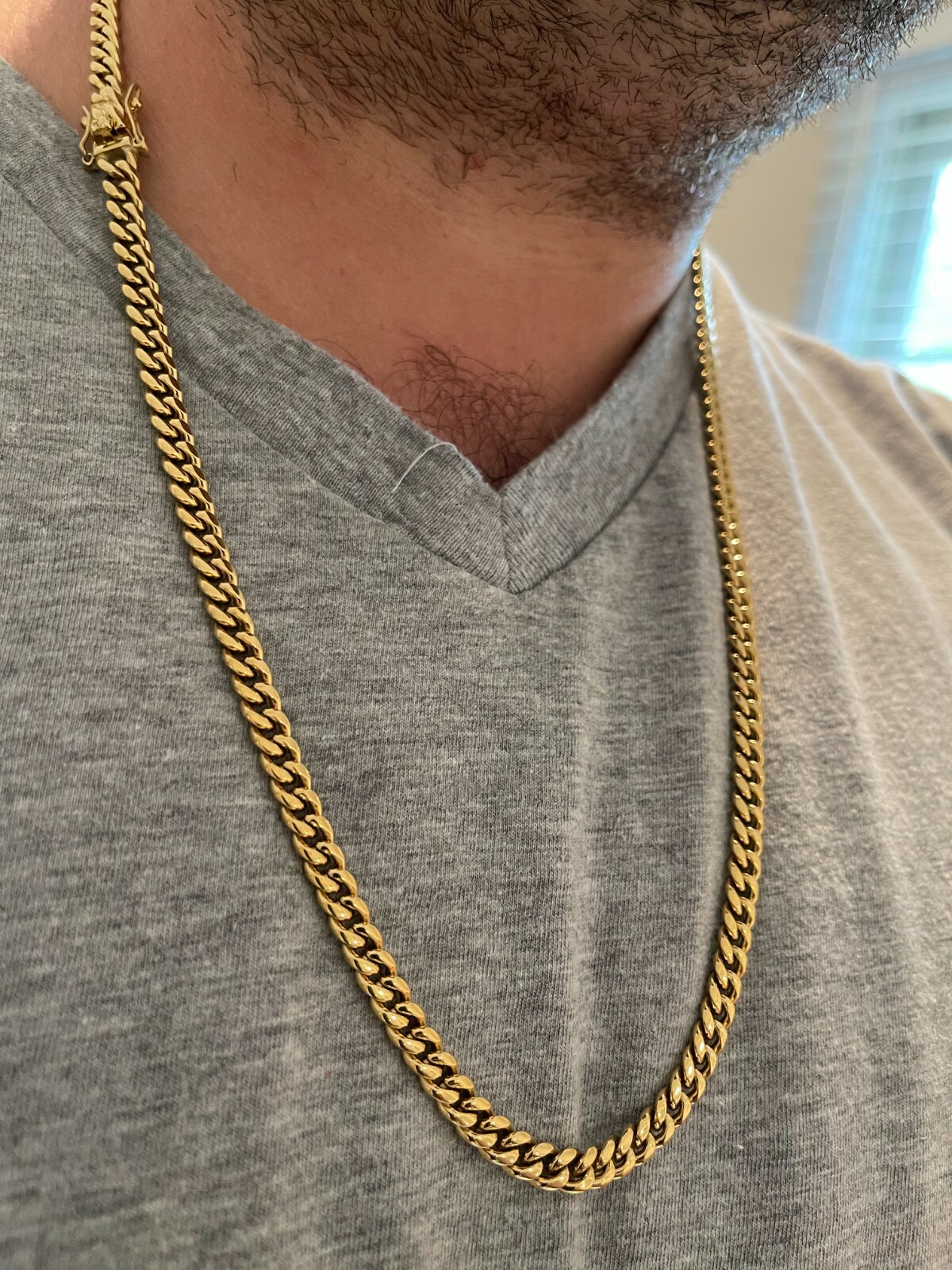 Real Mens Miami Cuban Link Chain Necklace Or Bracelet Gold Plated Stainless 6mm