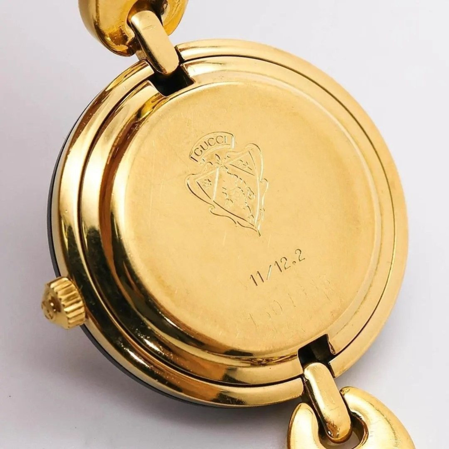 GUCCI Change Bezel 6 Colors 1100L Women’s Gold Watch with Box Card