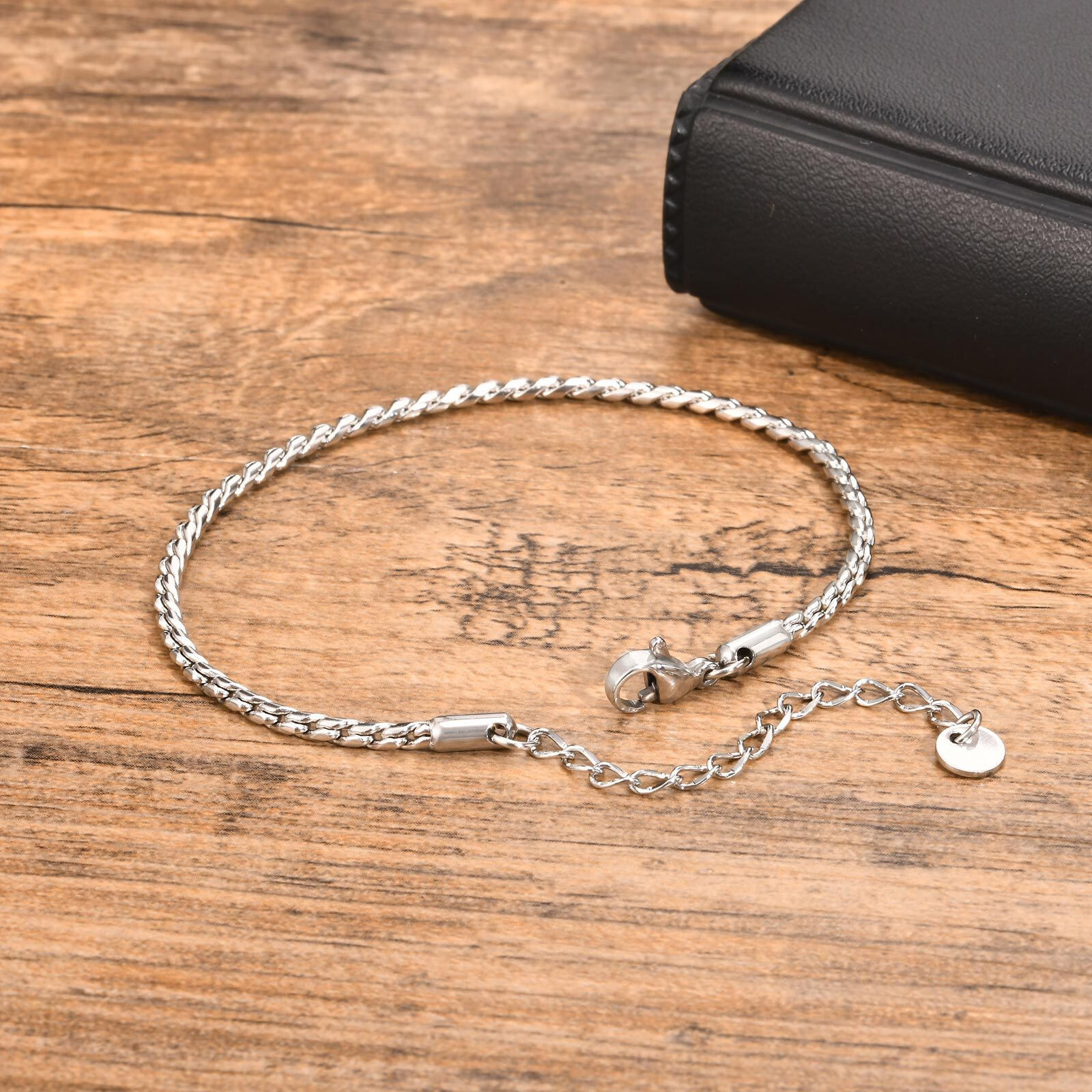 18-23CM Silver Chain Bracelets 2.5mm Women’s Engagement Jewelry Stainless Steel