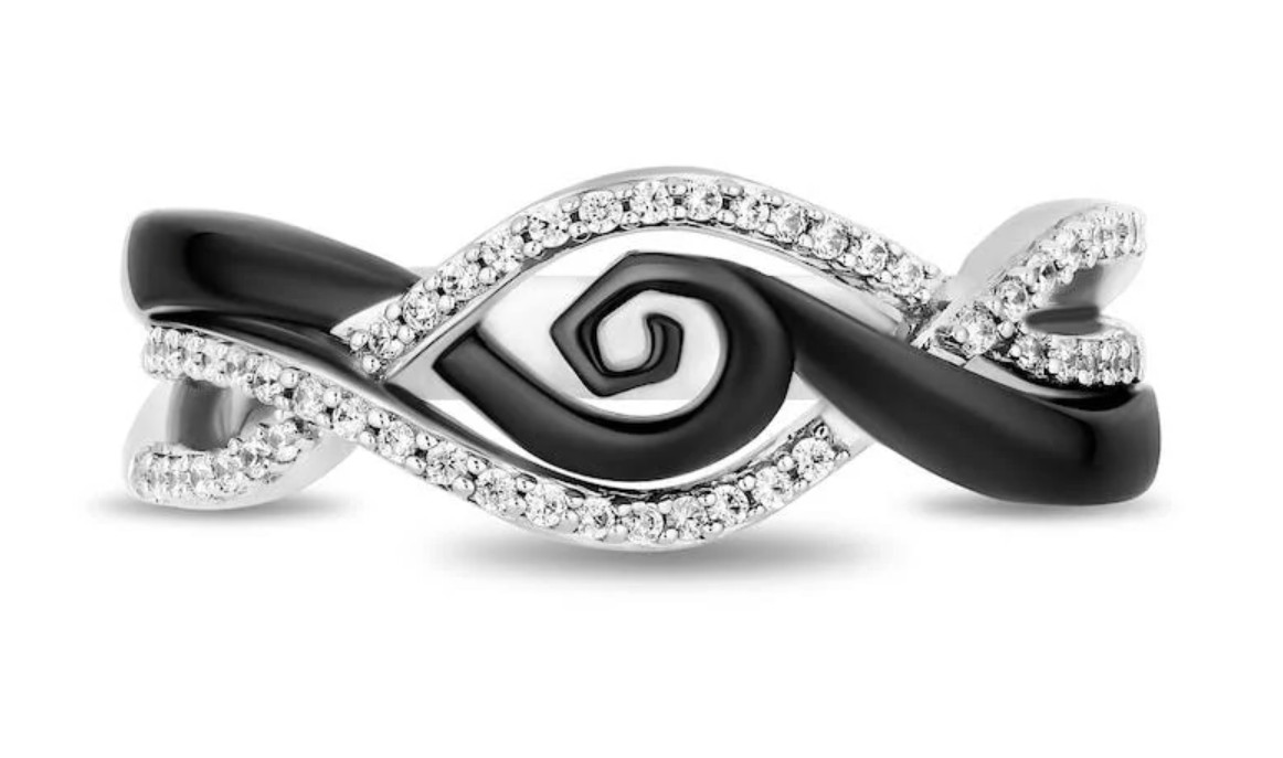 Enchanted Disney Treasures Nightmare Christmas Engagement Ring In 925 Silver