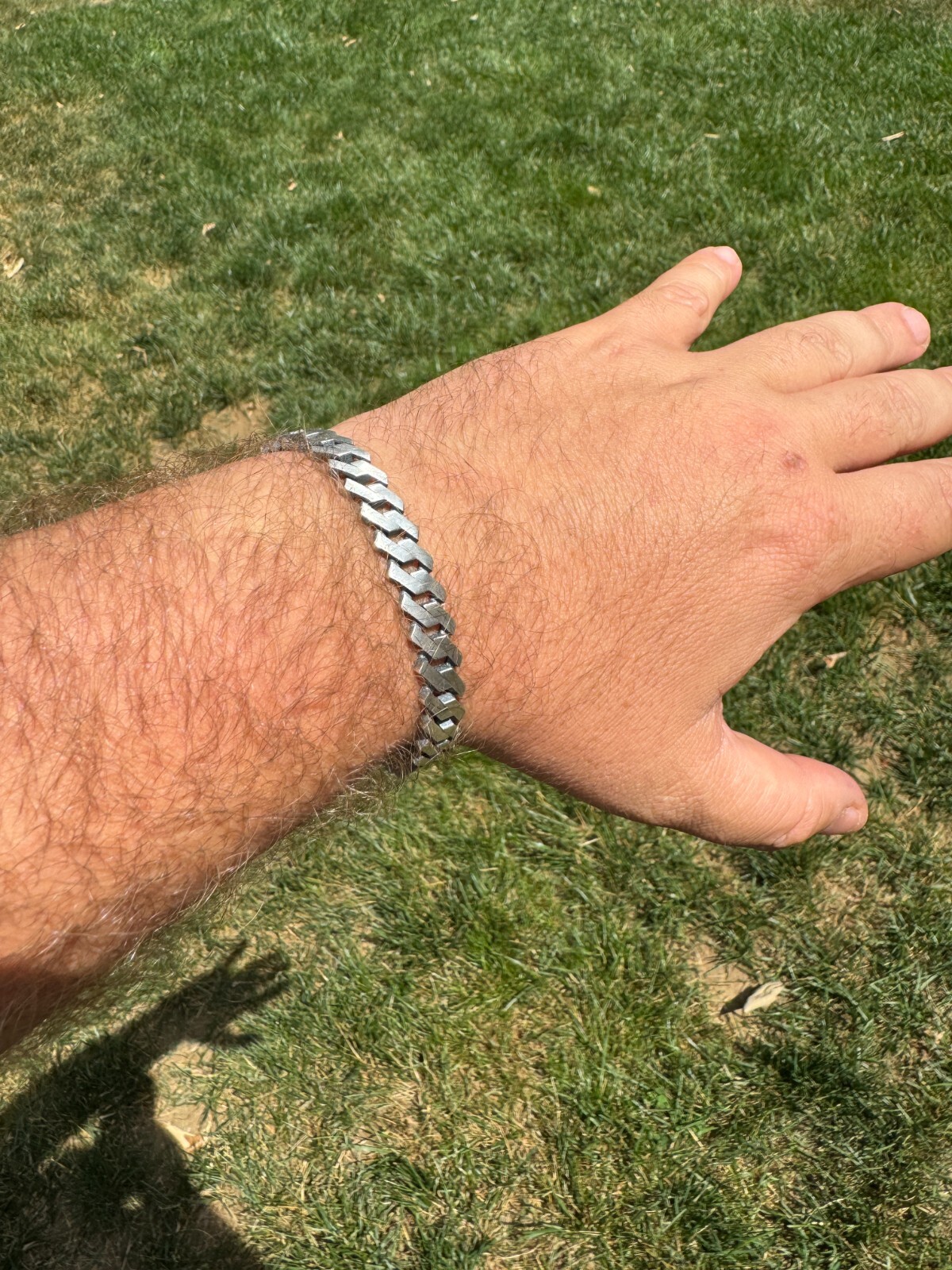 Prong Custom Miami Cuban Link Bracelet 8.5mm Real 925 Silver Oxidized Finish