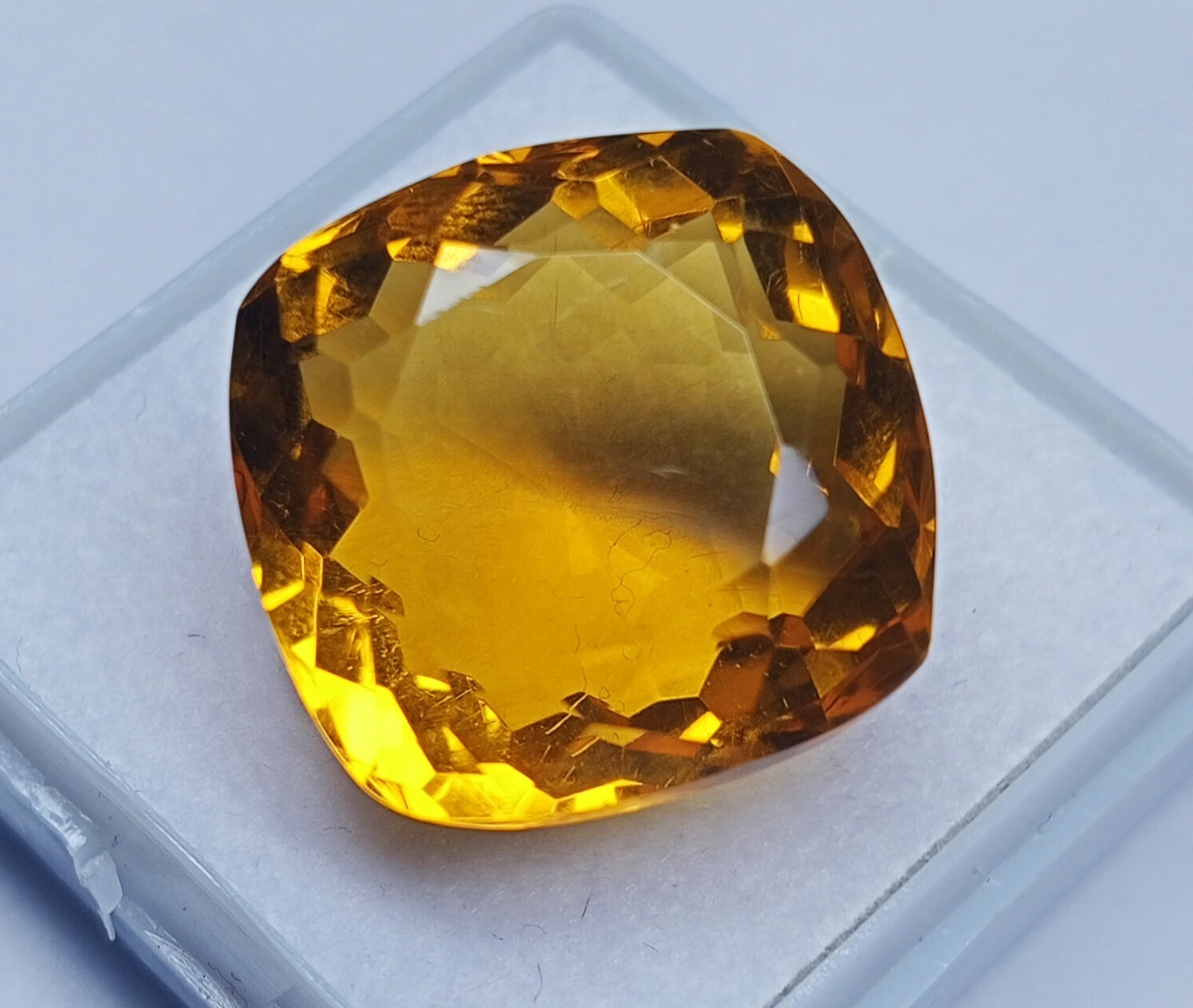 20-22 Ct Natural Cushion Cut Yellow Topaz Brazilian EGL Certified Loose Gemstone