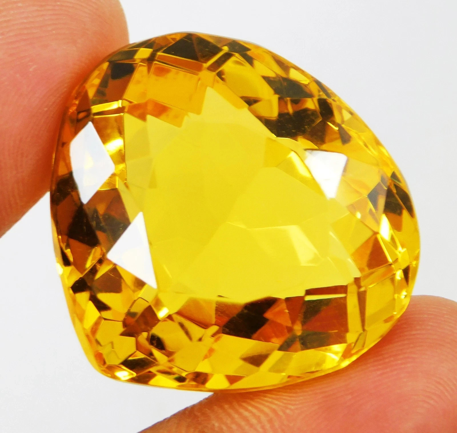 AAA Certified 73.65 Ct Shinny Natural Yellow Topaz Loose Pear Cut Gemstone