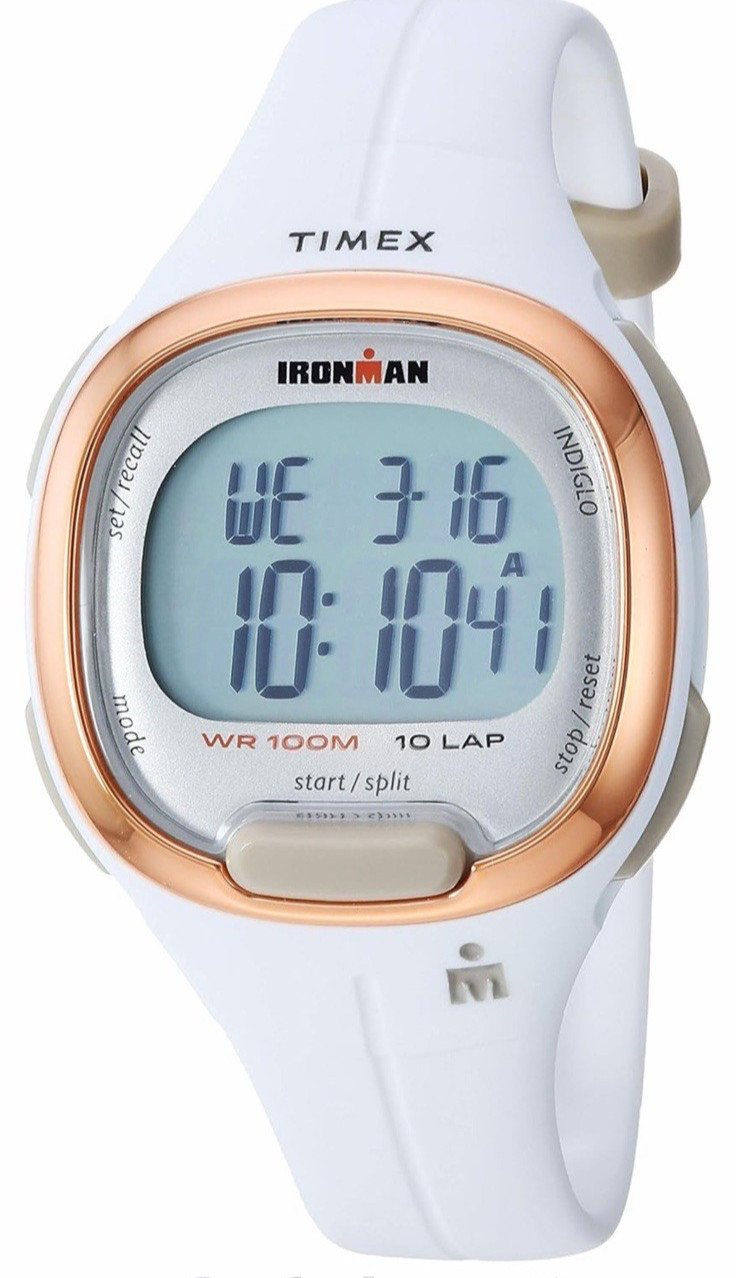 Timex TW5M19900 Ladies 10-Lap Ironman Watch Alarm Indiglo Chronograph White
