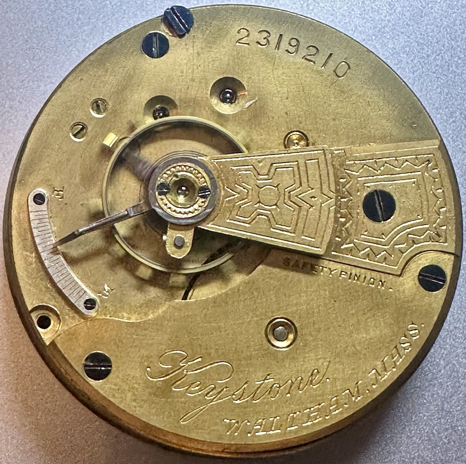 * 1884 18S WALTHAM Keystone M 1877 11J HC LS Pocket Watch Movement RUNS S87