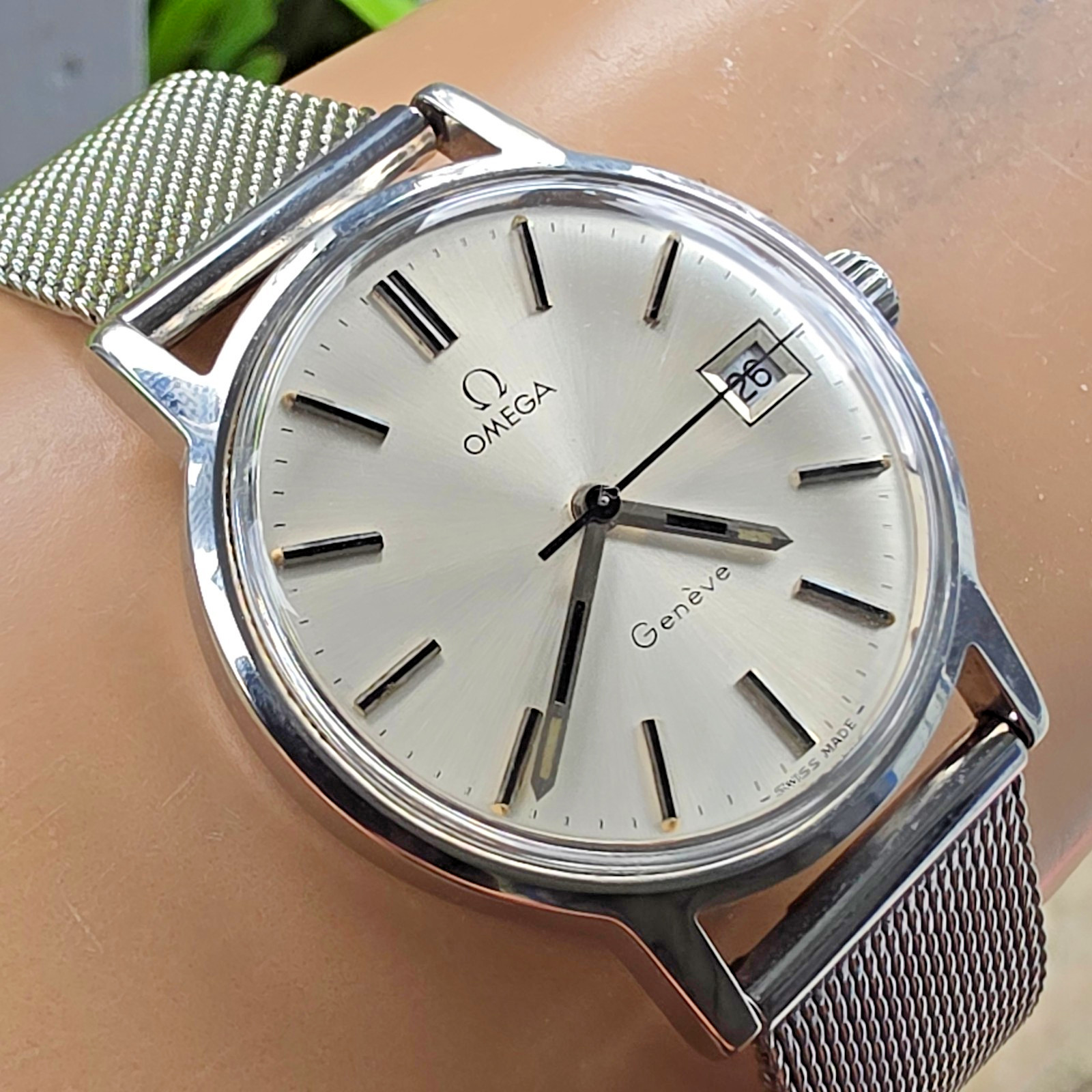 Vintage OMEGA Geneve men’s manual wind watch Ref:136.0098 Date swiss 1972