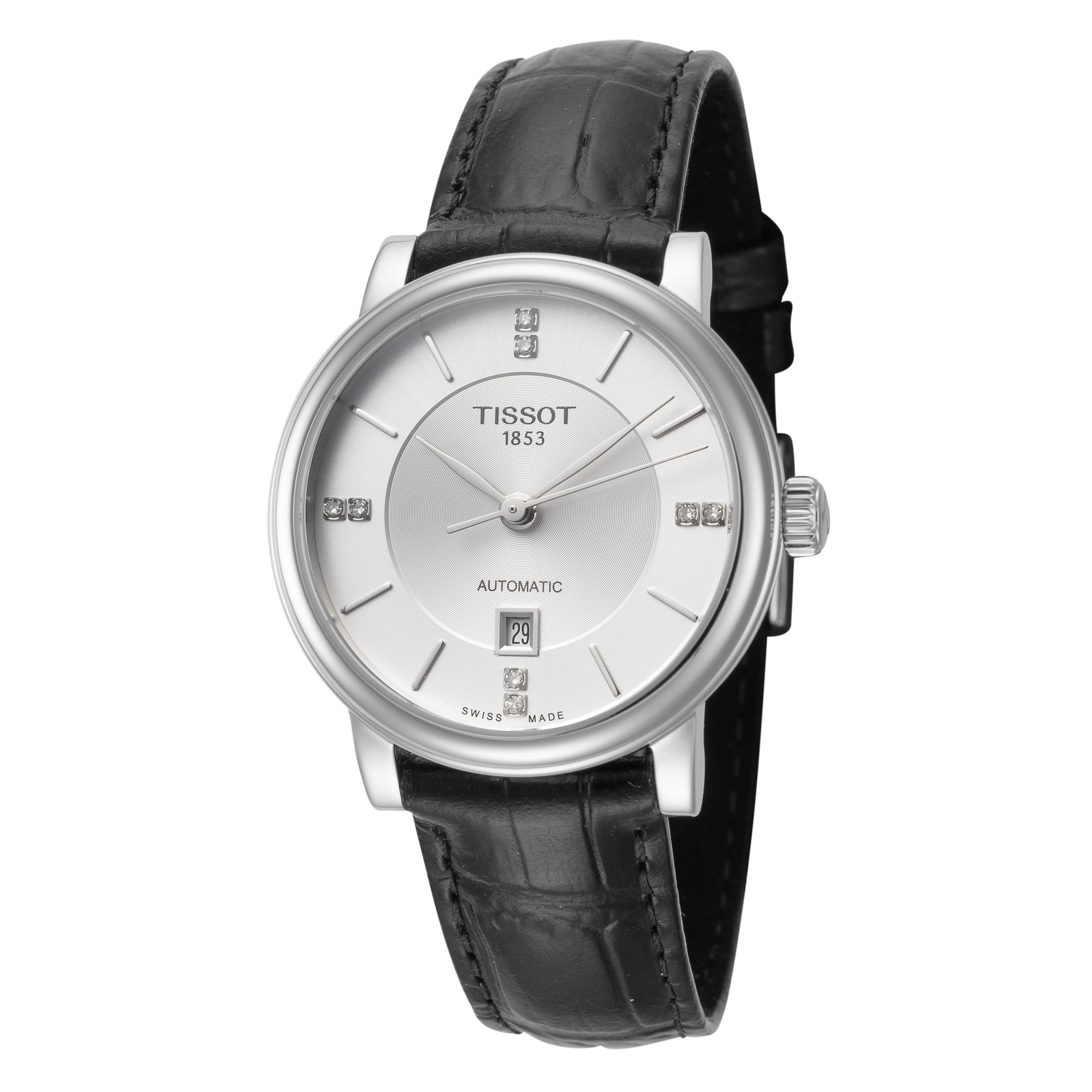 Tissot Women’s Carson 30mm Automatic Diamond Watch T0502073711704