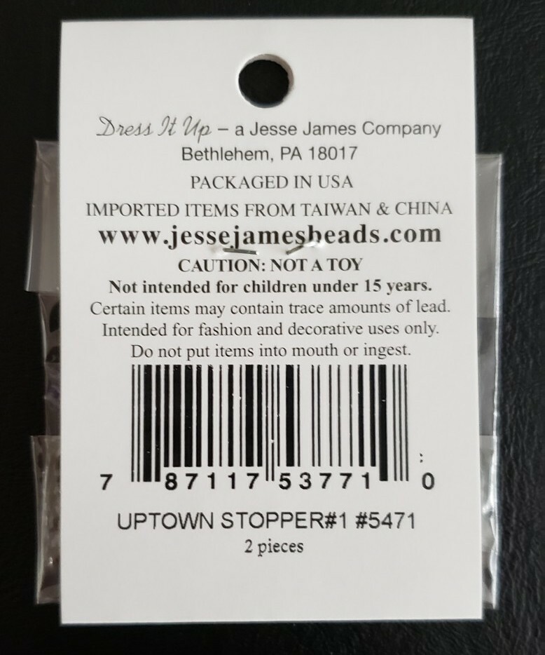 Jesse James Beads Uptown Stopper Style 1 2 pieces x 2 packages (4 pieces total)