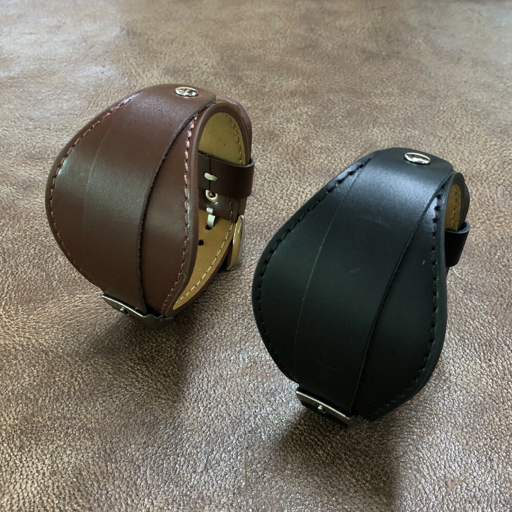 Size 16/18/20/22mm XL Long Vintage Fix-Lug Leather Cuff Watch Strap/Band #164