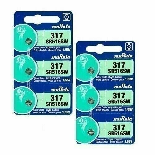 10 Sony Silver Oxide 317 1.55V Batteries